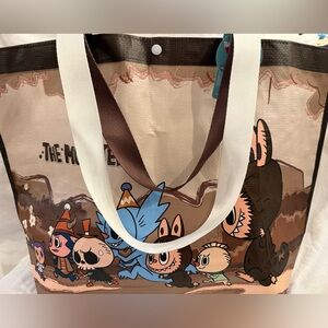 Pop Mart Popland “The Monsters” brown tote bag